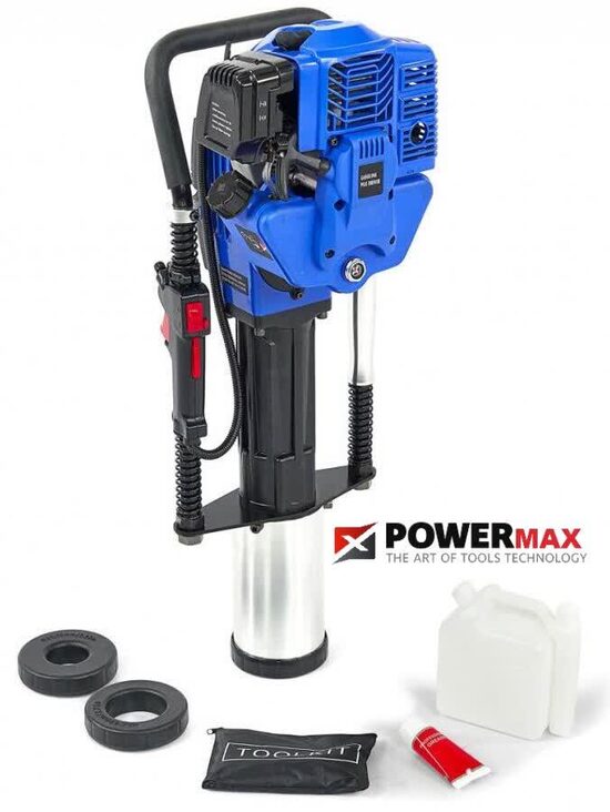 CLAVADORA PROFESIONAL DE POSTES Y ESTACAS GASOLINA 52CC. 2 TIEMPOS (Diámetro máximo 10cm) 