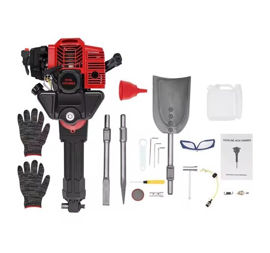 MARTILLO NEUMATICO PROFESIONAL DE DEMOLICION A GASOLINA 52cc Motor de 2 Tiempos 