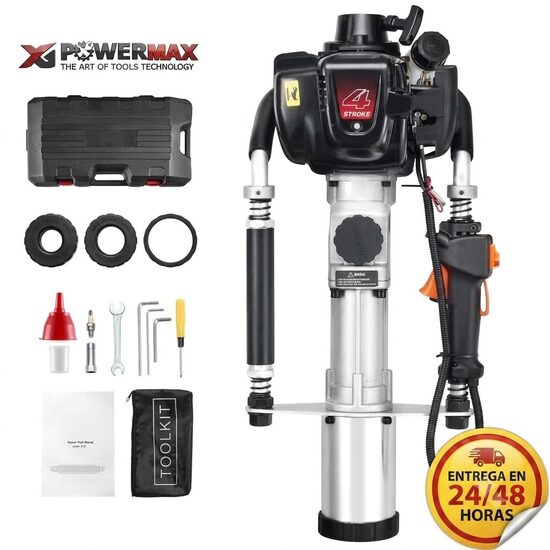 CLAVADORA PROFESIONAL DE POSTES Y ESTACAS GASOLINA 37,7CC. 4 TIEMPOS (Diámetro máximo 8cm)
